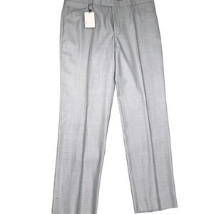 Beau Brummel Dress Pants Mens‎ 42 Light Gray Trousers Unhemmed Wool  NWT